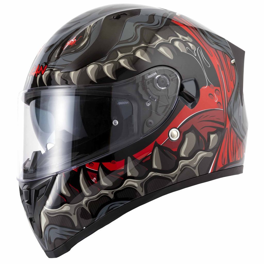 VCAN H128 Titan helmet rear view – grey