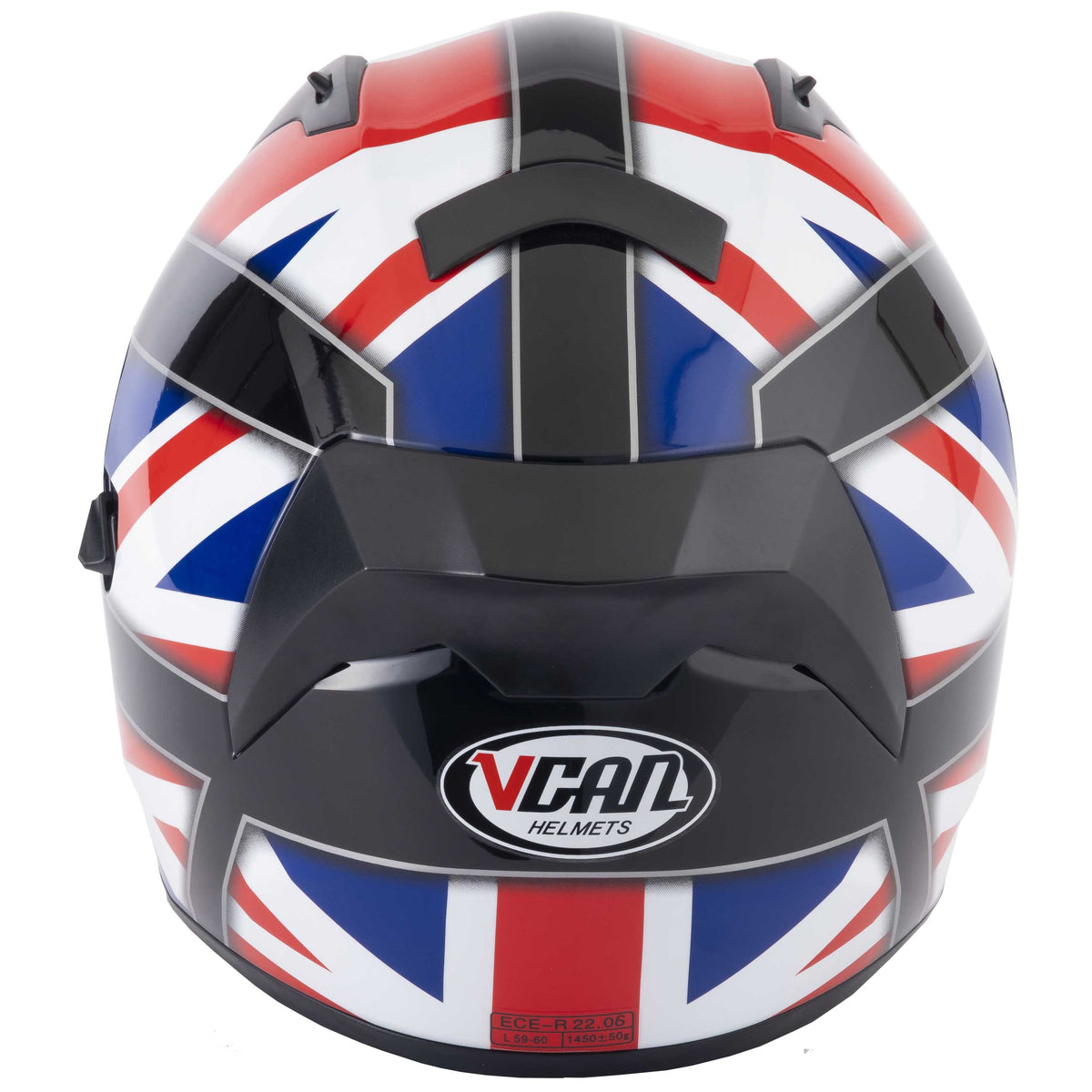 VCAN H128 Union Jack Full Face Motorcycle Helmet