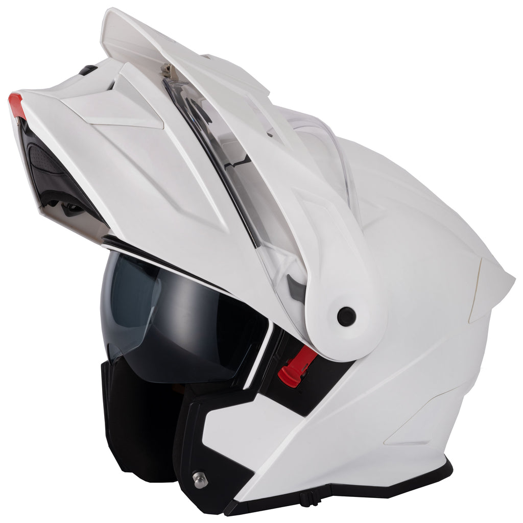 H276 White Flip-Front Modular Helmet