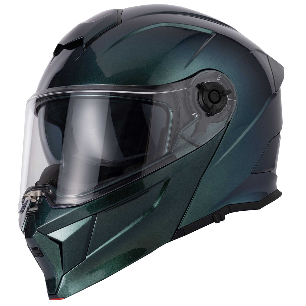 H276 Gradient Green/Blue Flip-Front Modular Helmet