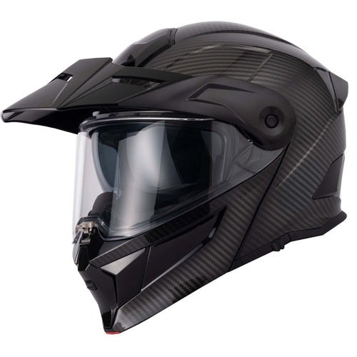 H276 Sonic Carbon Helmet - With Peak, Adventure Look