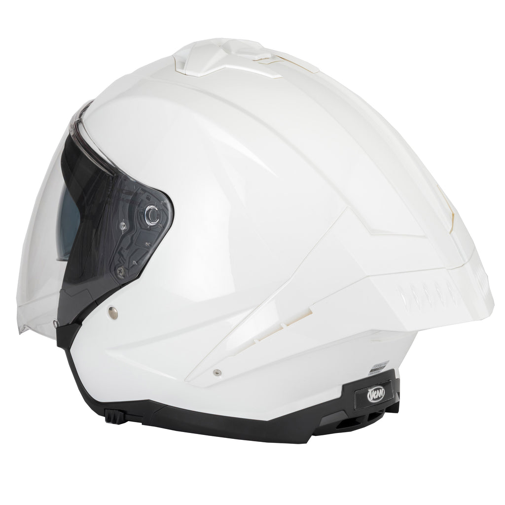 VCAN H599 Open Face Helmet – Gloss White