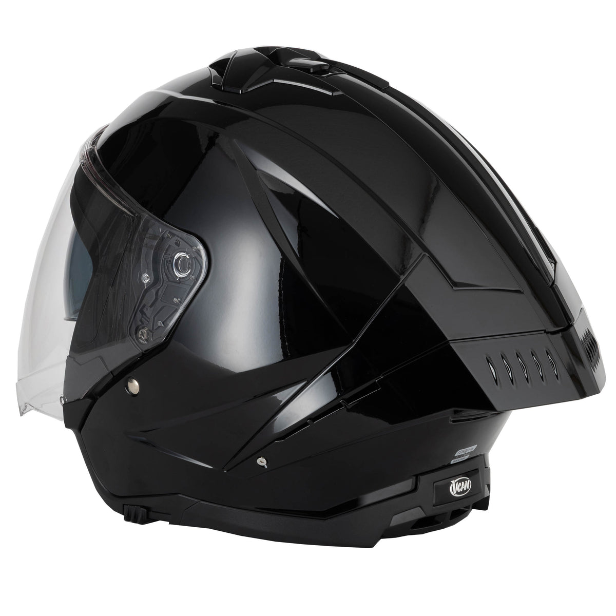 VCAN H599 Gloss Black – rear three-quarter view