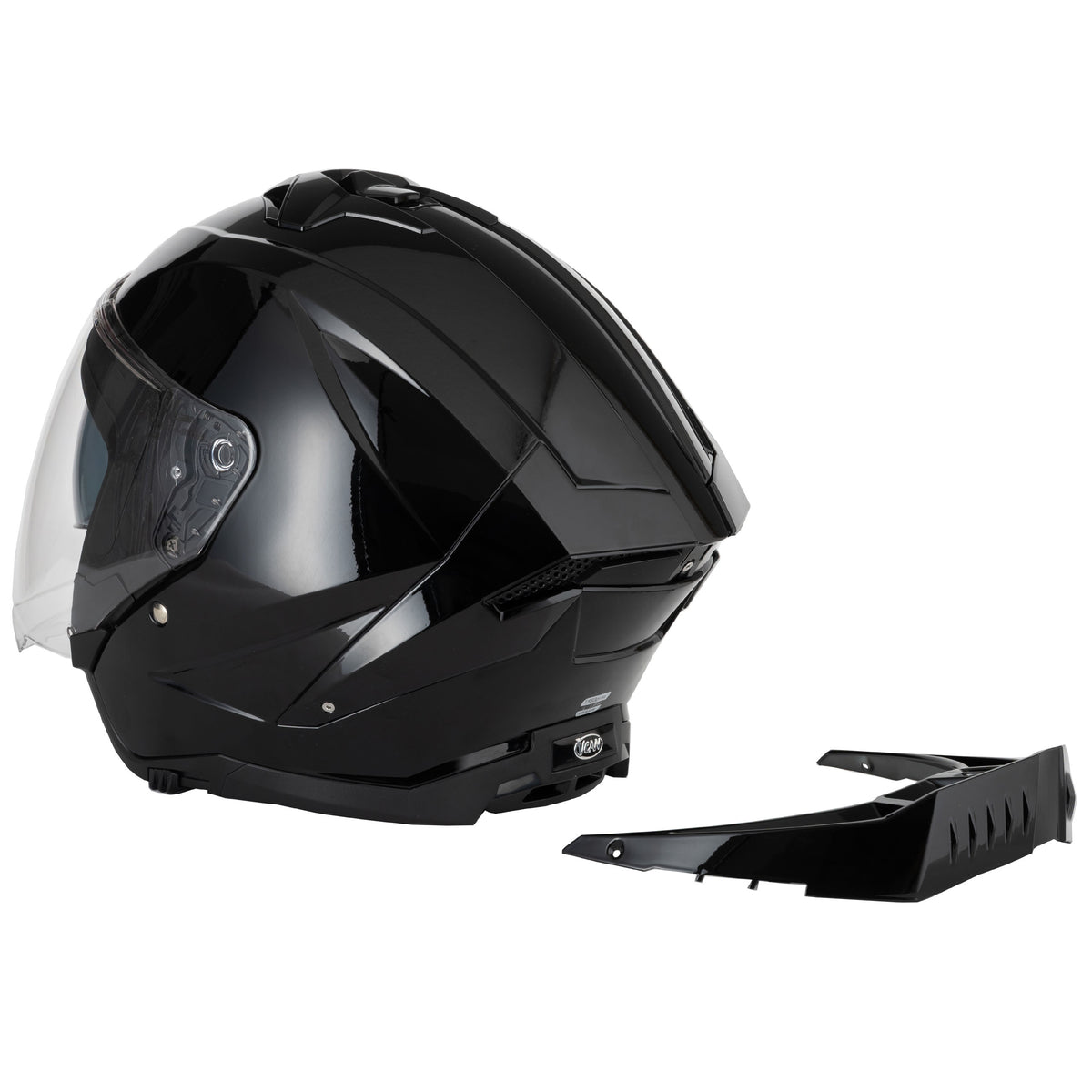 VCAN H599 Gloss Black – rear view with spoiler attached