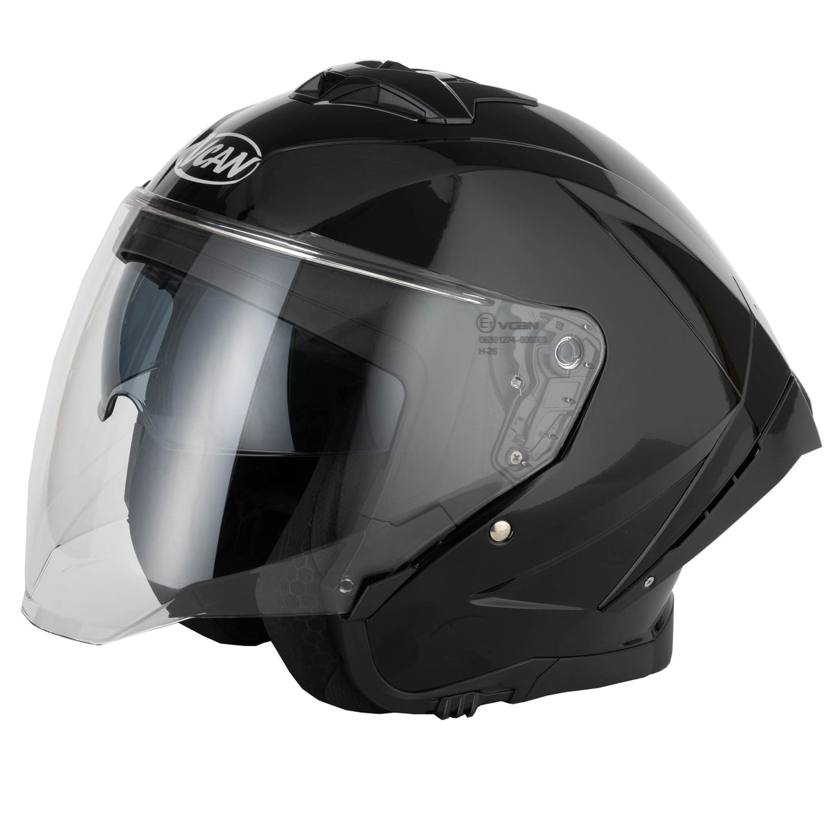 VCAN H599 Gloss Black – side view with spoiler