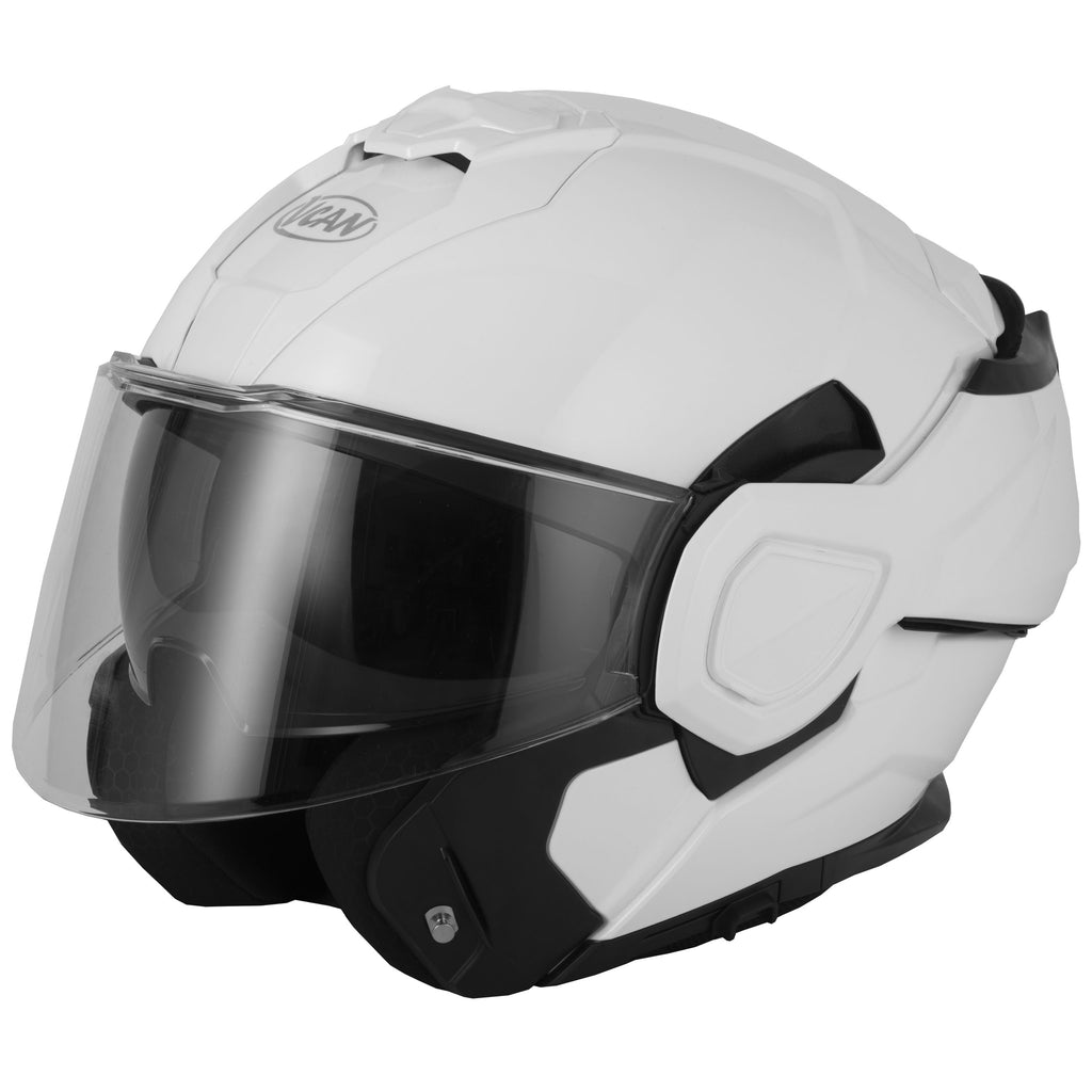 Vcan H299 Gloss White Reverse Flip Helmet