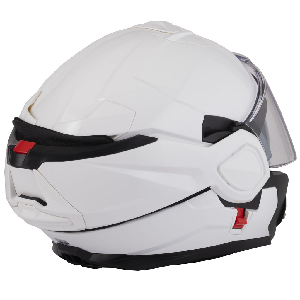Vcan H299 Gloss White Reverse Flip Helmet